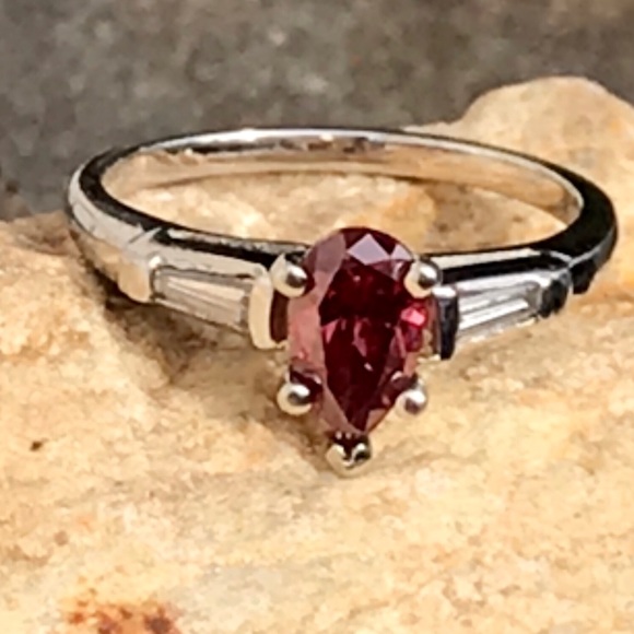 ❌❌❌SOLID ❌❌❌NWOT GIA VS1 VS2 PLATINUM 1.04CTW RED DIAMOND RING R😉 VALUE 8950.00 - Picture 8 of 14
